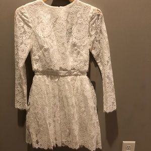 Lace Crop Top Mini Dress